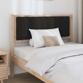 vidaXL Ταπετσαρισμένο κεφαλάρι Καφέ 100 cm Στερεά ξυλεία πεύκου