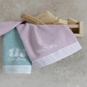 Πετσέτες Happy Easter (Σετ 2τμχ) Lila-Green Nima Towels Set 100% Βαμβάκι