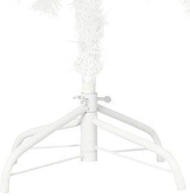 vidaXL Χριστουγεν. Δέντρο Προφωτισμένο Τεχνητό Μπάλες Λευκό 210 εκ.