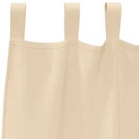 vidaXL Κουρτίνες με κουρτίνες 2 pcs Κρεμ 260 x 140 εκ. Πολυεστέρας