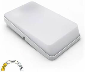 Adeleq Απλίκα LED Αλουμινίου Ορθογώνια 9W CCT ΙΡ54 Λευκή 3-890