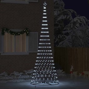 vidaXL LED Χριστουγεννιάτικο Δέντρο Ψυχρό λευκό 138.5 x 138.5 x 399 εκ