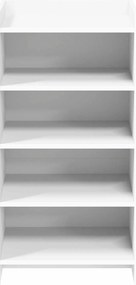 vidaXL Ντουλάπα Παπουτσιών Λευκό 48 x 36 x 92 εκ Επεξεργασμένο Ξύλο