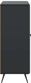 vidaXL Πλαϊνό γραφείο Μαύρο 66 x 34,5 x 90 εκ Επεξεργασμένο Ξύλο