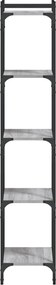 vidaXL Βιβλιοθήκη 5 Επιπέδων Γκρι Sonoma 40x30x154 εκ. Επεξεργ. Ξύλο