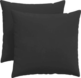 vidaXL Μαξιλάρι Καναπέ 2 pcs Μαύρο 50 x 50 cm ύφασμα