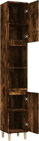 vidaXL Ντουλάπι Μπάνιου Καπνιστή Δρυς 30x30x190 εκ. Επεξεργασμένο Ξύλο