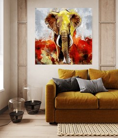 Πίνακας σε καμβά με Ελέφαντα KNV1654 80cm x 80cm