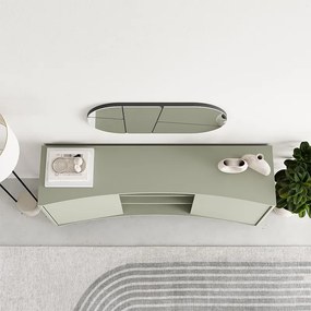 Μπουφές Frem Megapap χρώμα ash green 150x40x81εκ.