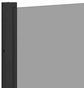 Οθόνη ντους μπάνιου Μαύρο 68 x 130 εκ Θραυστό γυαλί