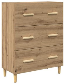 vidaXL Πλαϊνό γραφείο artisan δρυς 34 x 69.5 x 90 εκ