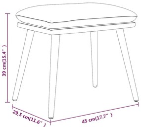 Υποπόδιο Μπορντό 45 x 29,5 x 35 εκ. Υφασμάτινο - Κόκκινο