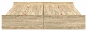 vidaXL Κρεβάτι με αποθηκευτικό χώρο Sonoma Δρυς 135 x 190 cm