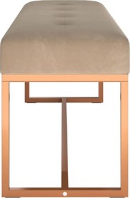 vidaXL Πάγκος Μπεζ 110x36x45 εκ. Βελούδινος