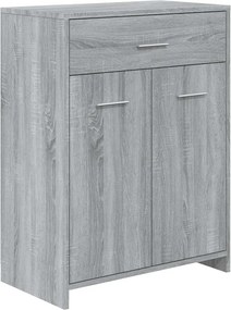 vidaXL Ντουλάπι Μπάνιου Γκρι Sonoma 60x33x80 εκ. Επεξεργασμένο Ξύλο