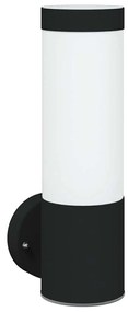 vidaXL Εξωτερικά Φωτιστικά Τοίχου 2 pcs Μαύρο 12 x 7.5 x 27 εκ