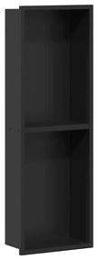 vidaXL Νίτσα Μπάνιου Μαύρο 60 x 20 x 9.5 εκ Ανοξείδωτο ατσάλι