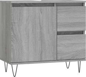 vidaXL Ντουλάπι Μπάνιου Γκρι Sonoma 65x33x60 εκ. Επεξεργασμένο Ξύλο