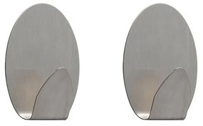 Άγκιστρα Μπάνιου Baseline 1111530942 (Σετ 2τμχ) 1,80cmx2x3,20cm Brushed Stainless Steel Tiger Ανοξείδωτο Ατσάλι