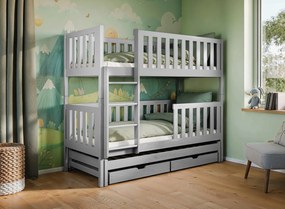 LEA 90x200 grey bunk bed Lano Furniture