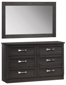 Bedroom Toilet -Drawer with mirror Zebrano  120x40x76 cm.