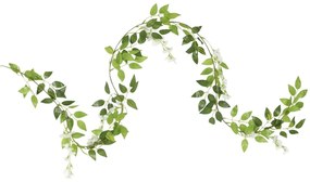 Γιρλάντες Λουλουδιών Χριστουγεν. 6 τεμ Λευκές 200εκ - Λευκό