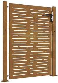 vidaXL Πόρτα Κήπου Τετράγωνη 100x150 εκ. από Ατσάλι Corten