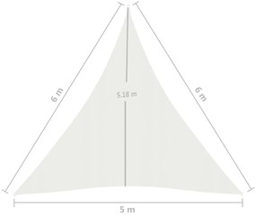 Πανί Σκίασης Λευκό 5 x 6 x 6 μ. από HDPE 160 γρ./μ² - Λευκό
