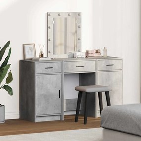 vidaXL Τραπέζι περιποίησης με συρτάρι 3 pcs Γκρι 50 x 41 x 135 εκ