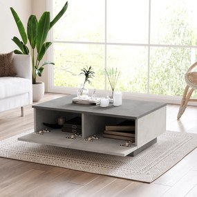 Τραπεζάκι Σαλονιού Ασημί / Ανθρακί FLAGRE 90x60x31.6