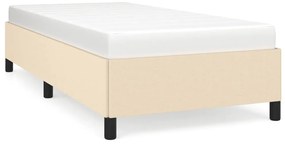 vidaXL Πλαίσιο κρεβατιού χωρίς στρώμα Κρέμα 80x200 cm Ύφασμα