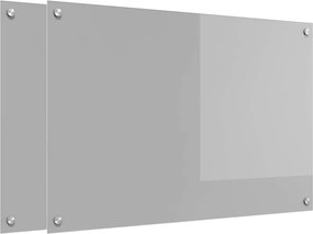 vidaXL Πίσω Πάνελ Κουζίνας 2 pcs Ανοιχτό γκρι 90 x 60 cm