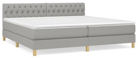 ΚΡΕΒΑΤΙ BOXSPRING ΜΕ ΣΤΡΩΜΑ ΑΝΟΙΧΤΟ ΓΚΡΙ 200X200 ΕΚ. ΥΦΑΣΜΑΤΙΝΟ 3140881