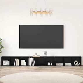 vidaXL Ντουλάπι TV 3 pcs Μαύρη δρυς 37 x 35 x 107.5 εκ