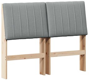 vidaXL Ταπετσαρισμένο κεφαλάρι Ανοιχτό γκρι 120 cm