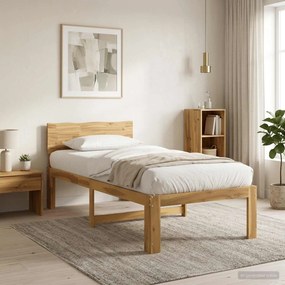 vidaXL Μονό Κρεβάτι με Κεφαλάρι ROSTOCK Λευκό 100 x 200 cm
