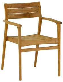Πολυθρόνα BOZZY Μασίφ Ξύλο Teak Φυσικό 58x61x80,5Υεκ. 2αδα 58x61x80.5 εκ.