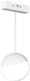 Μαγνητικό Κρεμαστό Φωτιστικό Ράγας Ultra Thin LED 6W 3CCT Σφαίρα Φ10cm InLight-TMU0200-White-Λευκό TMU0200-White