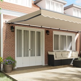 vidaXL Τέντα Χειροκίνητη Ανασυρόμενη Μπεζ 600x300 cm