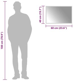 vidaXL Καθρέφτης Μπάνιου με LED 60x40 εκ.