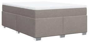 Κρεβάτι Boxspring με Στρώμα Taupe 140x200 εκ. Υφασμάτινο - Μπεζ-Γκρι