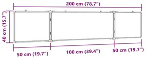 Πίνακας Μαρκαδόρου Μαγνητικός Πτυσσόμ. 200x40x1,7εκ. Αλουμινίου