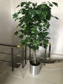 Τεχνητό δέντρο πλάτανος σε μεταλλική γλάστρα Πράσινο
