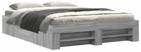 vidaXL Πλαίσιο Κρεβατιού Γκρι Sonoma 150x200 εκ. Επεξεργασμένο Ξύλο