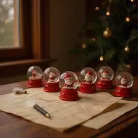 Χιονόμπαλα Άγιος Βασίλης με φως