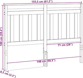 vidaXL Κεφαλάρι με κεφαλάρι Κερωτό καφέ 155,5 x 100 cm