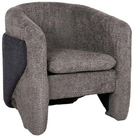 Πολυθρόνα Doper HM9590.01 68x72x76cm Με Μπουκλέ Ύφασμα Grey-Blue Fabric