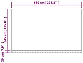 Τεντόπανο Ανταλλακτικό Ριγέ Πολύχρωμο 6 x 3,5 μ. - Πολύχρωμο