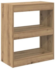 vidaXL Βιβλιοθήκη artisan δρυς 60 x 30 x 72 εκ. Επεξεργασμένο ξύλο