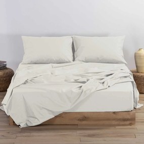 Σεντόνι Ημίδιπλο Με Λάστιχο (120x200+30) Nef-Nef Homeware Basic Εκρού